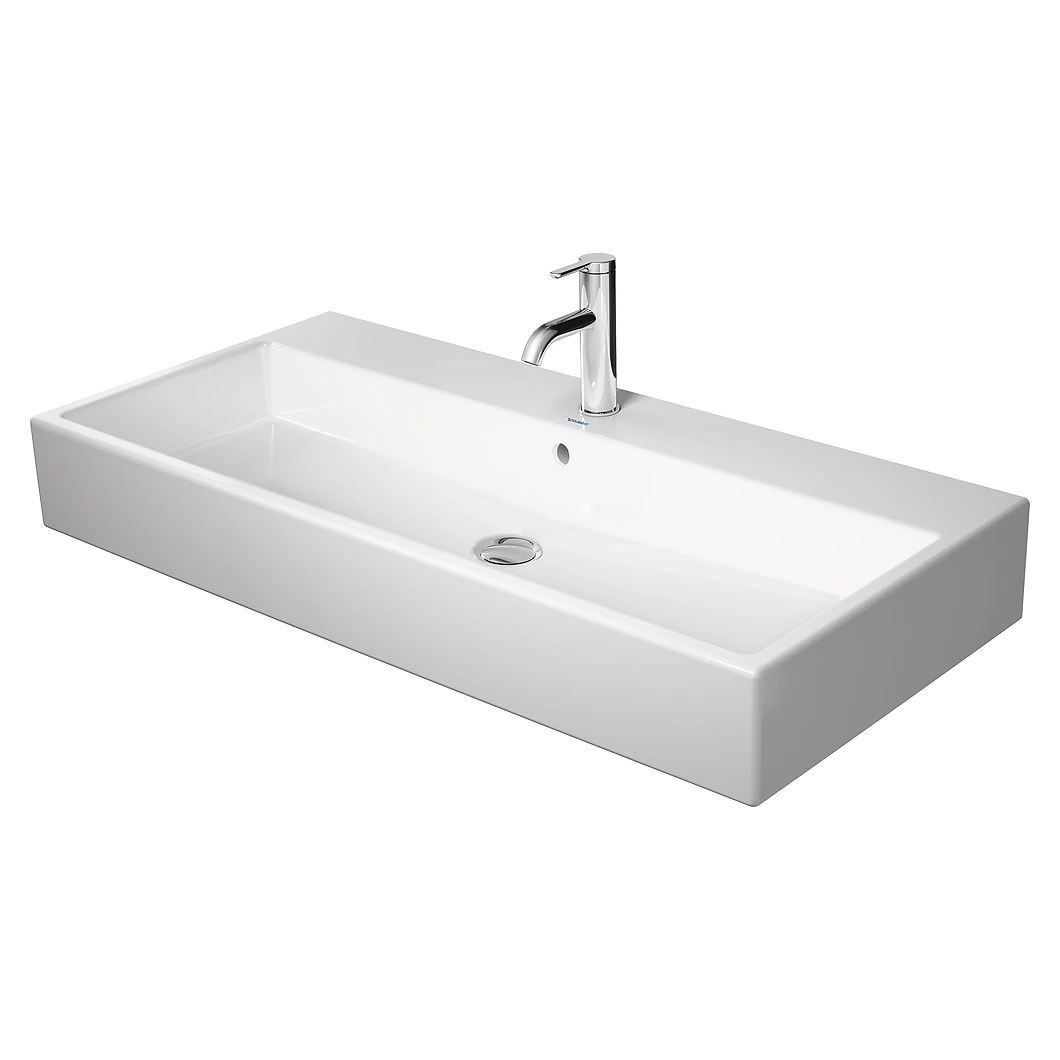 Duravit Vero Air 100 Cm Beyaz Parlak Tek Armatür Delikli Lavabo