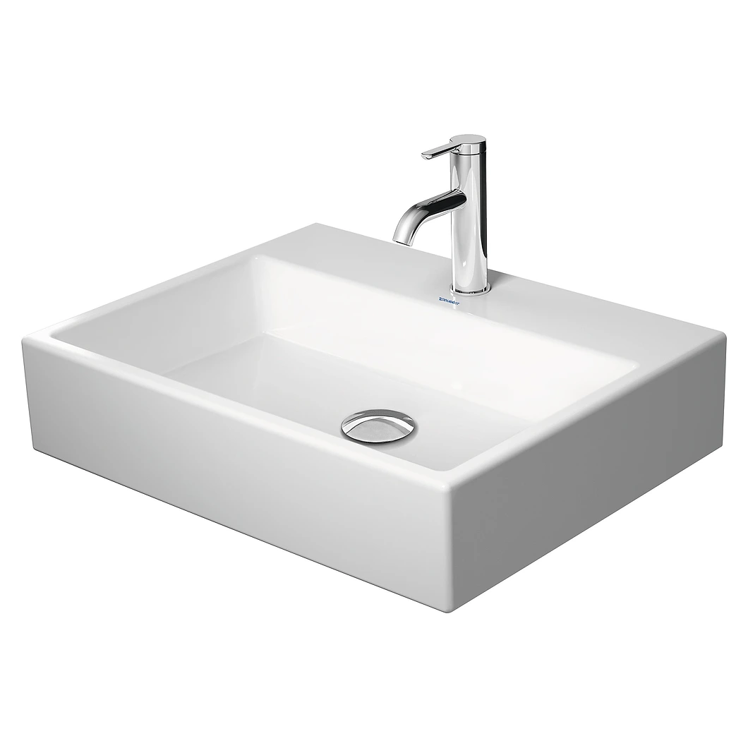 Duravit Vero Air 60 Cm Beyaz Parlak Tek Armatür Delikli Lavabo