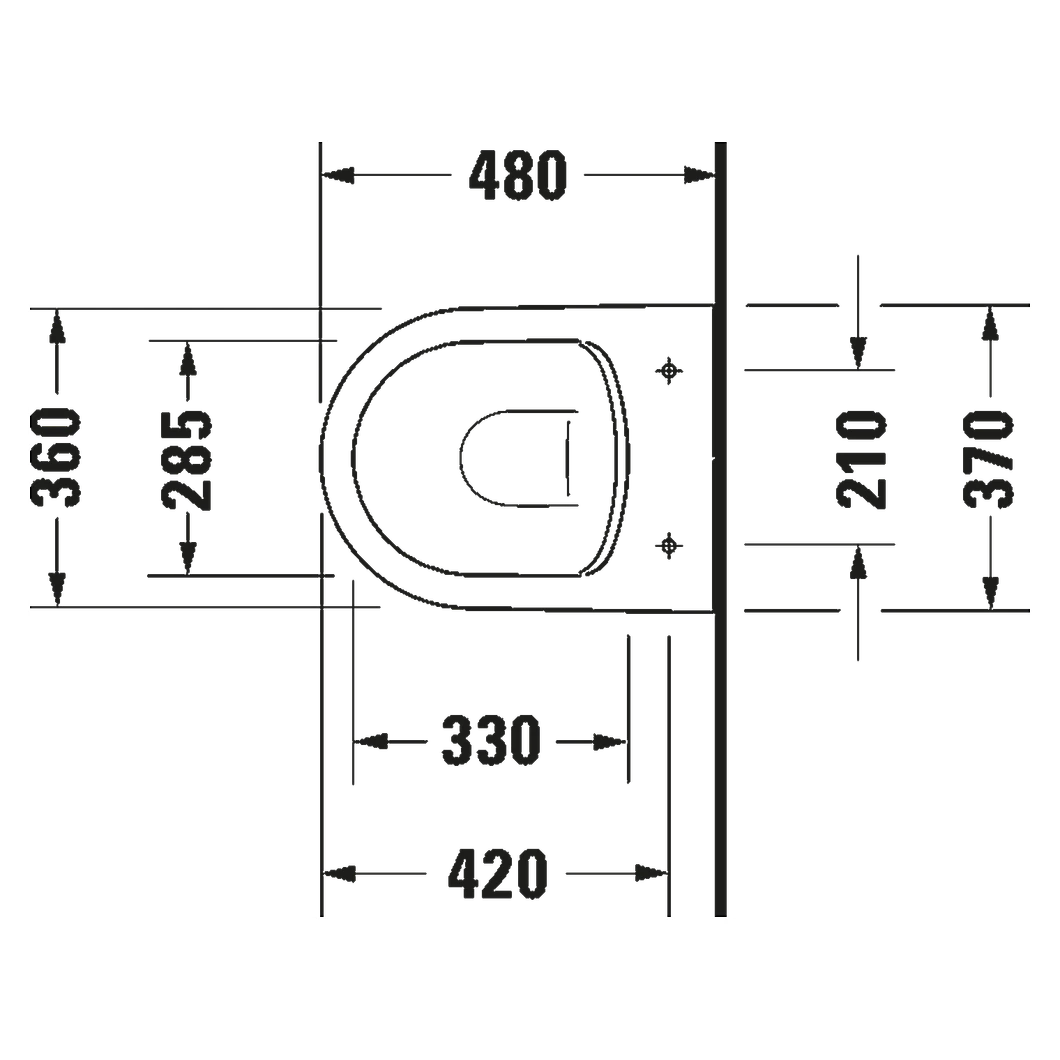 Duravit ME by Starck 48 Cm Beyaz Parlak Kompakt Kanalsız Asma Klozet 2