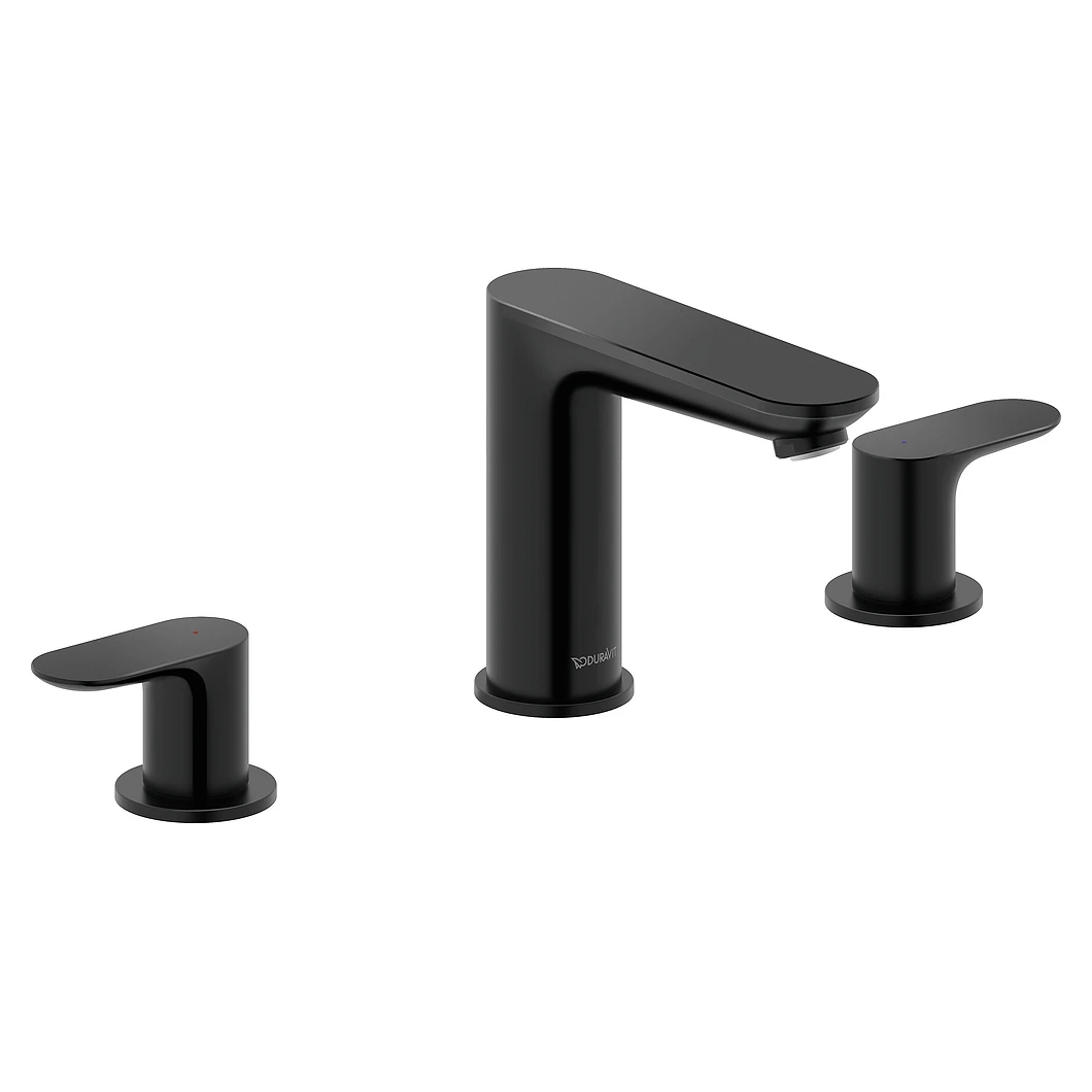 Duravit Wave Siyah Mat 3 Delikli Lavabo Bataryası