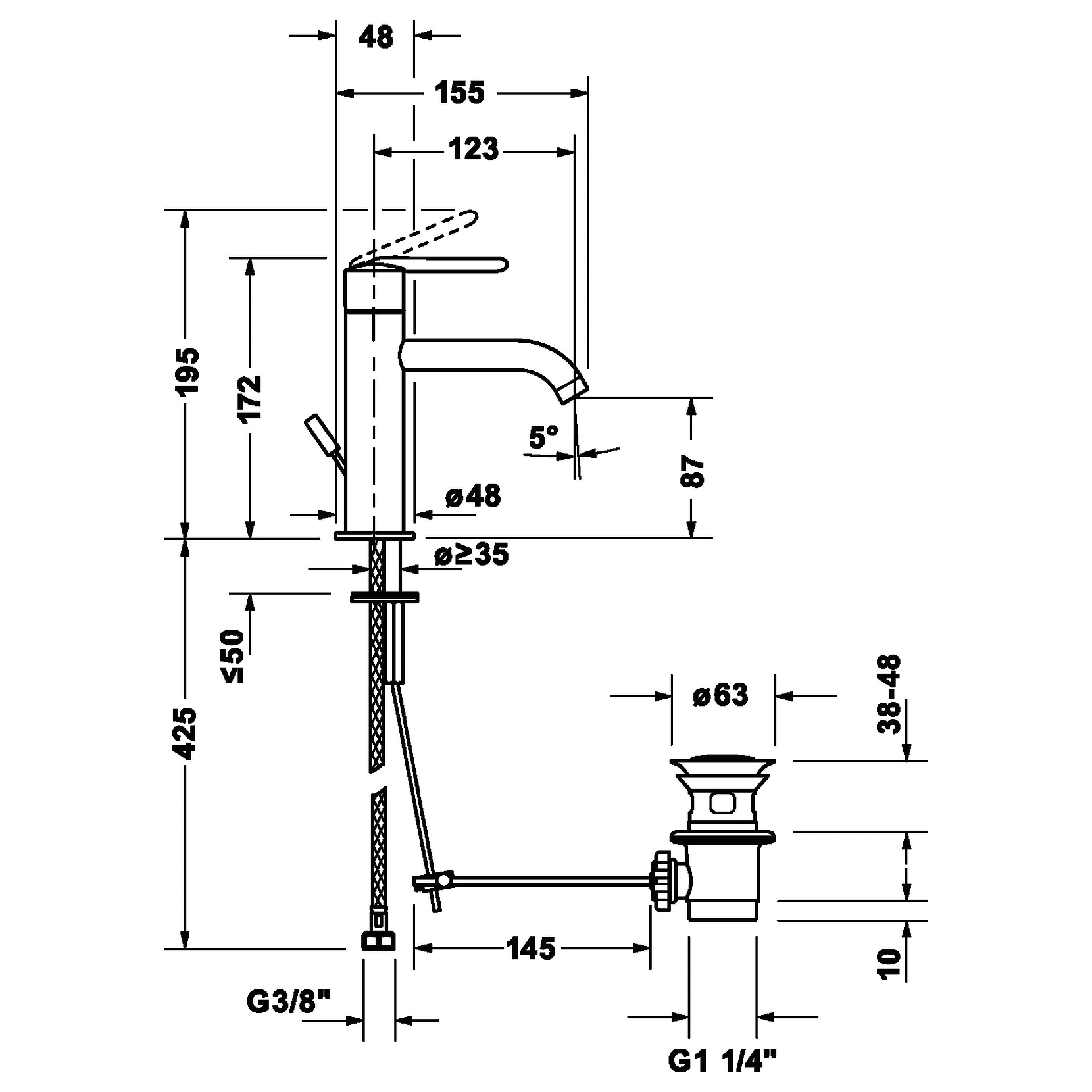 Duravit Balcoon Gider Setli Paslanmaz Çelik Lavabo Bataryası 2