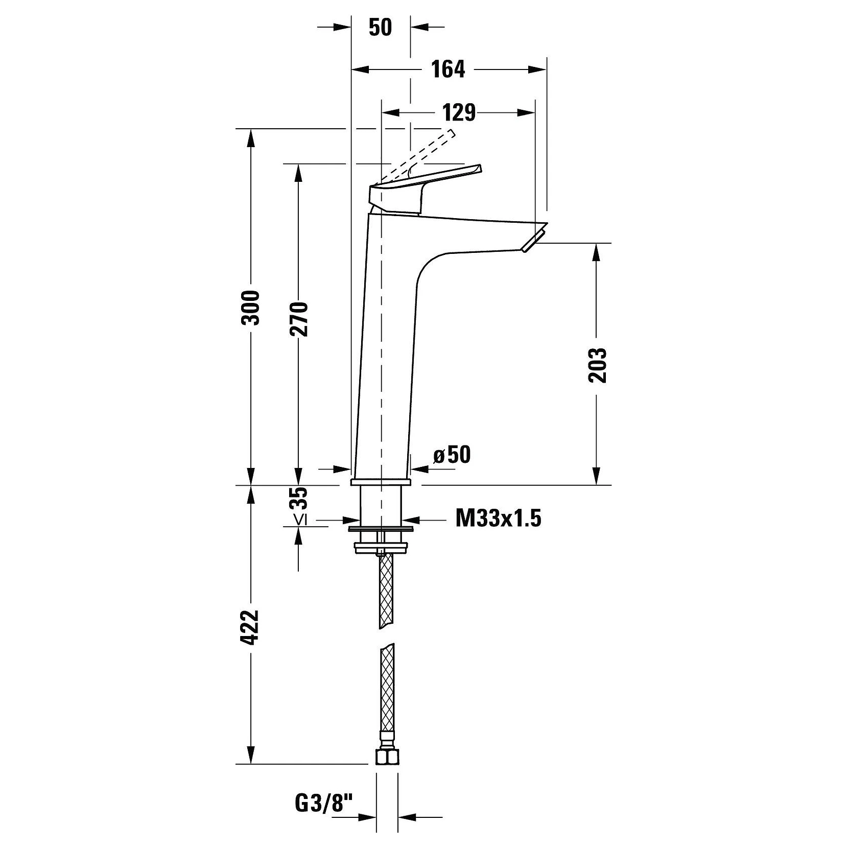 Duravit DuraStyle Ekstra Yüksek Lavabo Bataryası 2