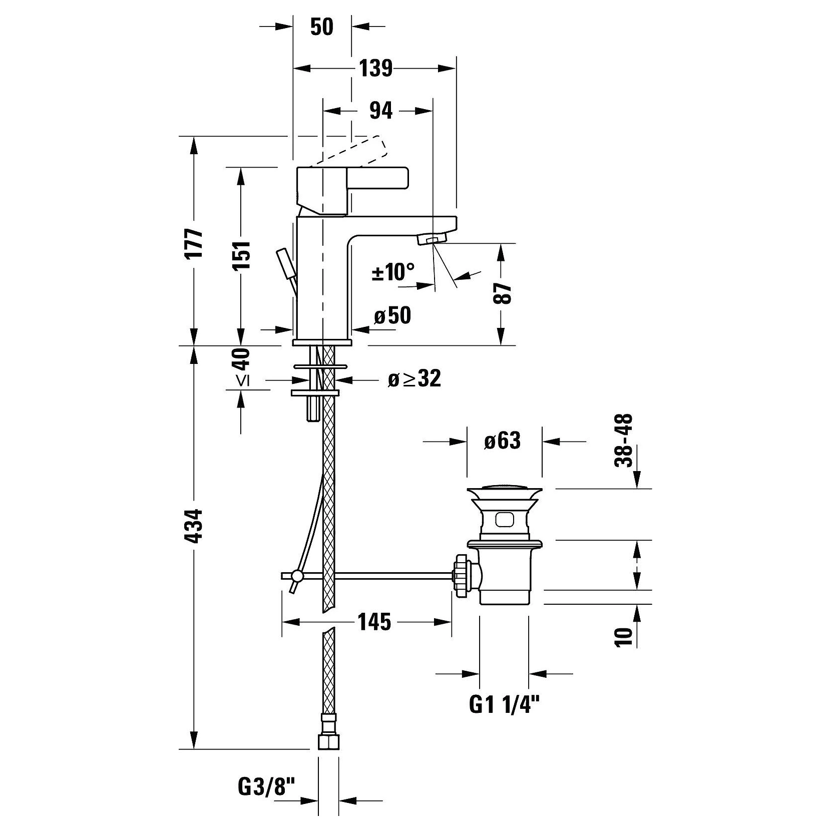 Duravit D-Neo Gider Setli Lavabo Bataryası 2