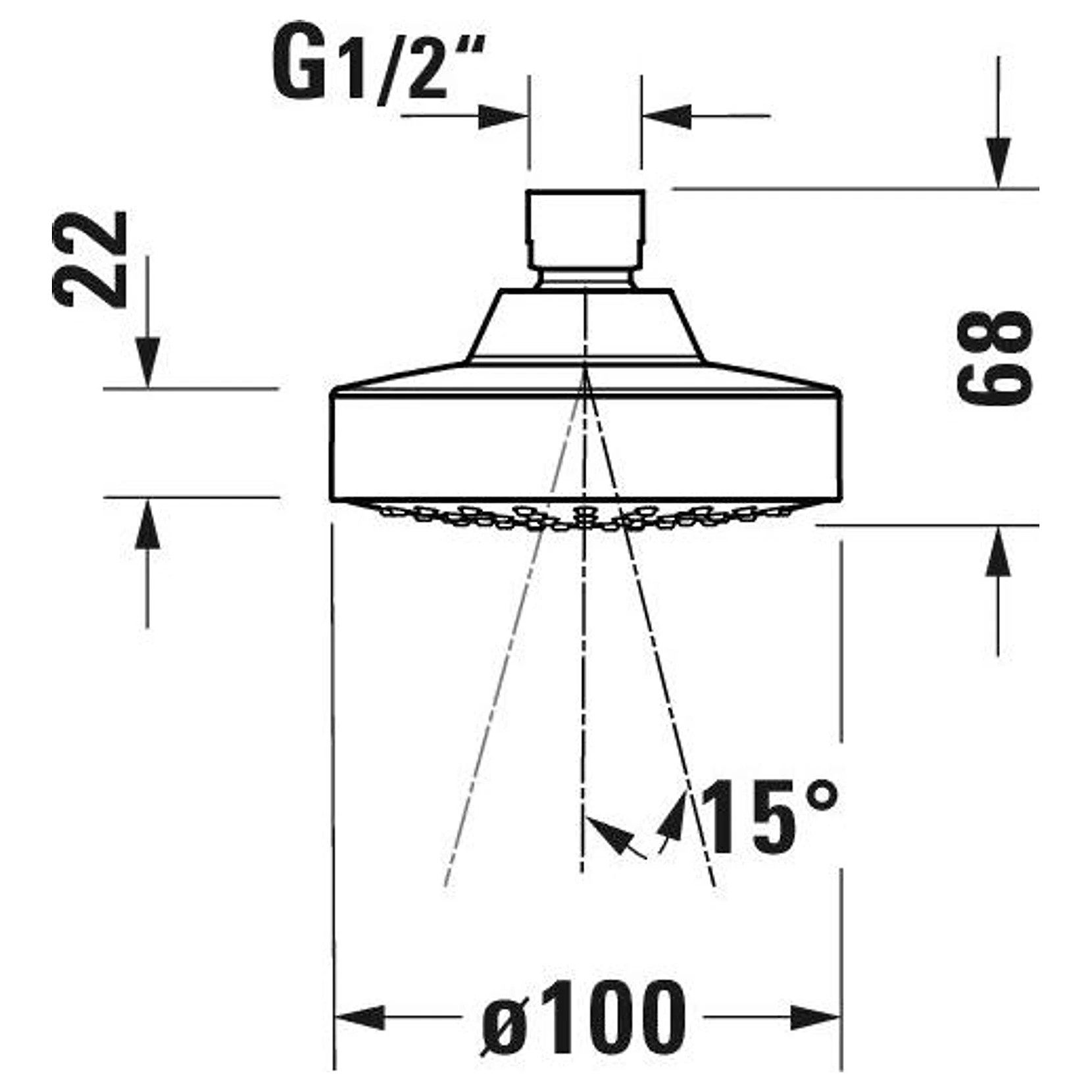 Duravit 100 Mm 1 Fonksiyonlu Tepe Duşu 2