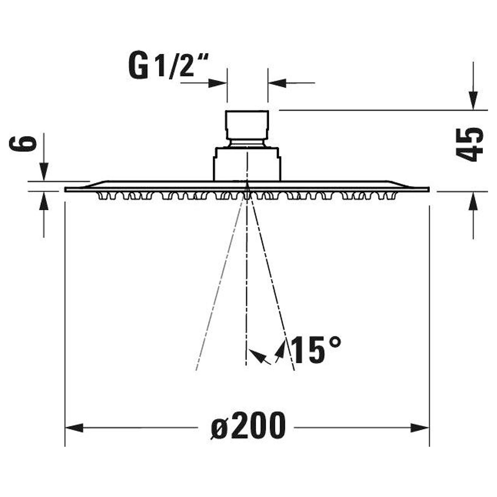 Duravit 200 Mm 1 Fonksiyonlu Tepe Duşu 2