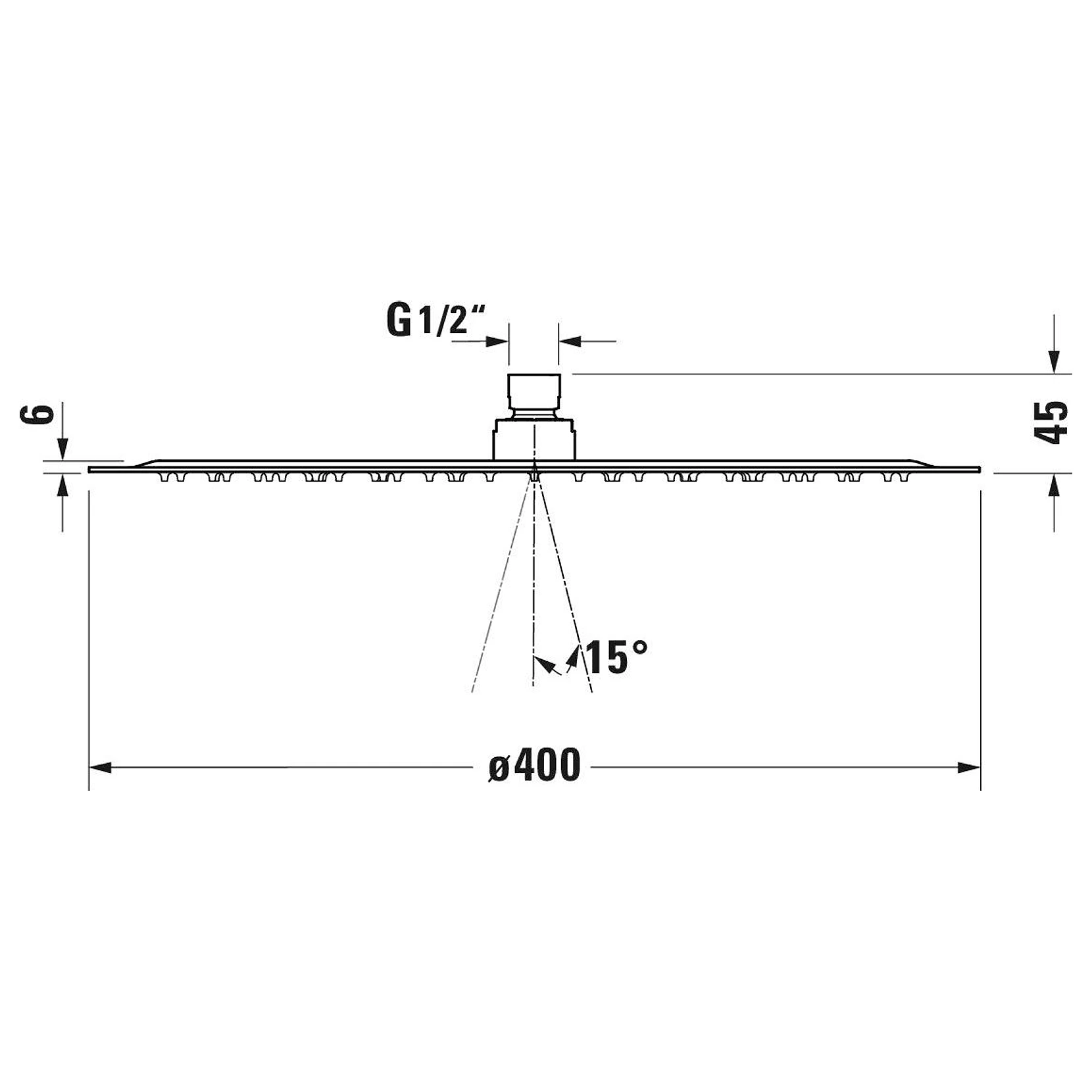 Duravit 400 Mm 1 Fonksiyonlu Tepe Duşu 2