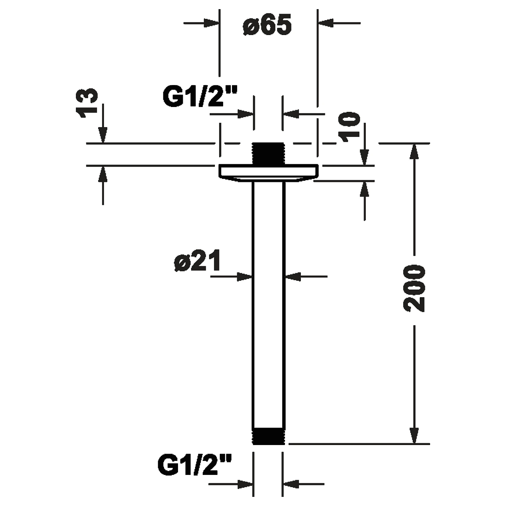 Duravit 200 Mm Paslanmaz Çelik Duş Kolu 2