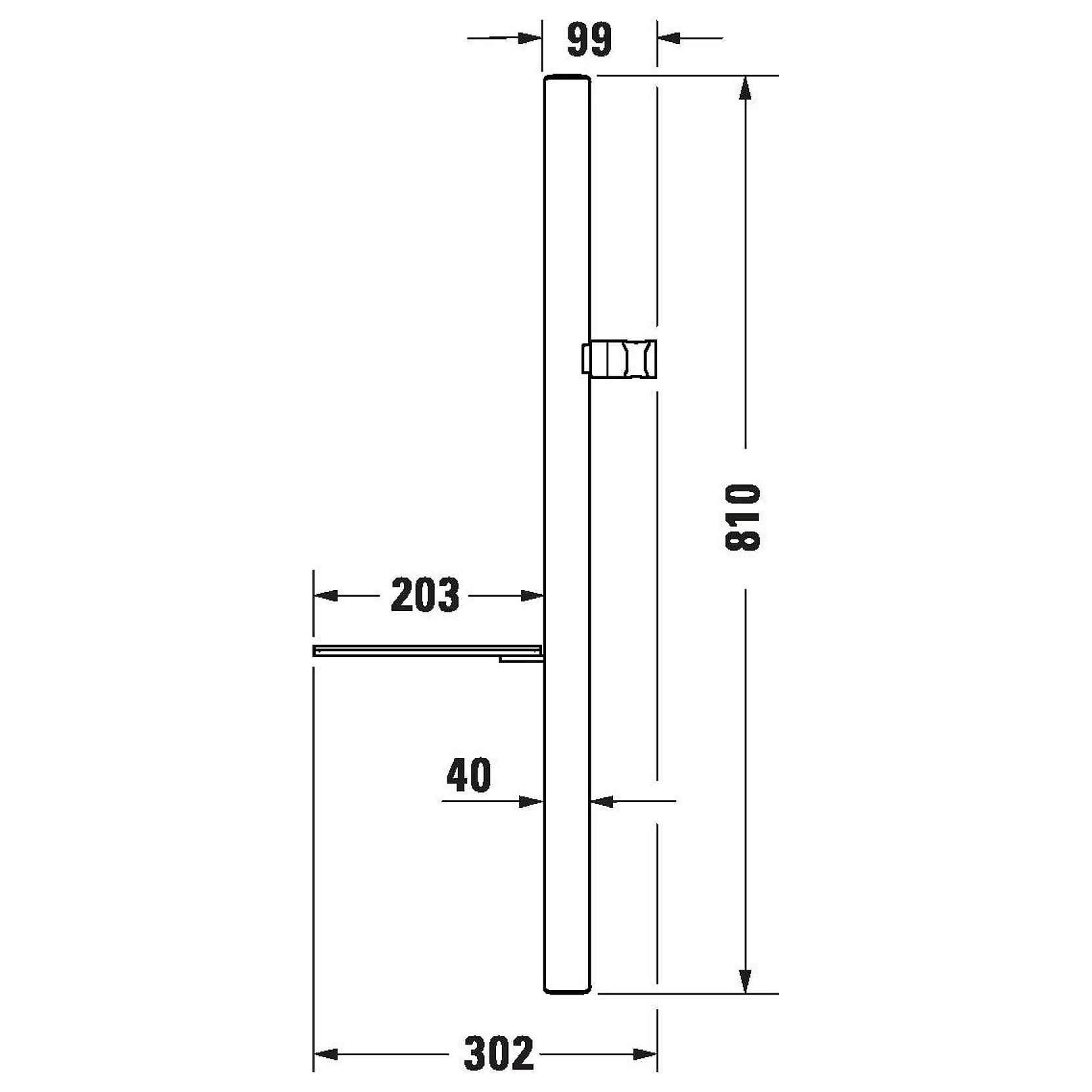 Duravit 90 Cm Sabunluklu El Duşu Sürgüsü 2