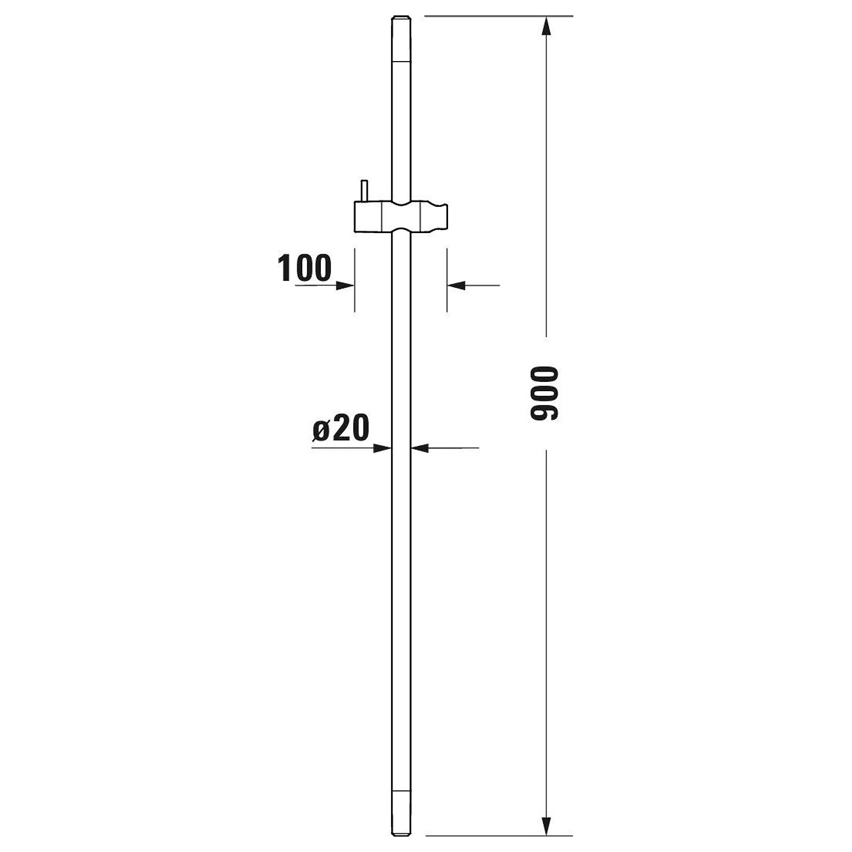Duravit 90 Cm Bronz El Duşu Sürgüsü 2