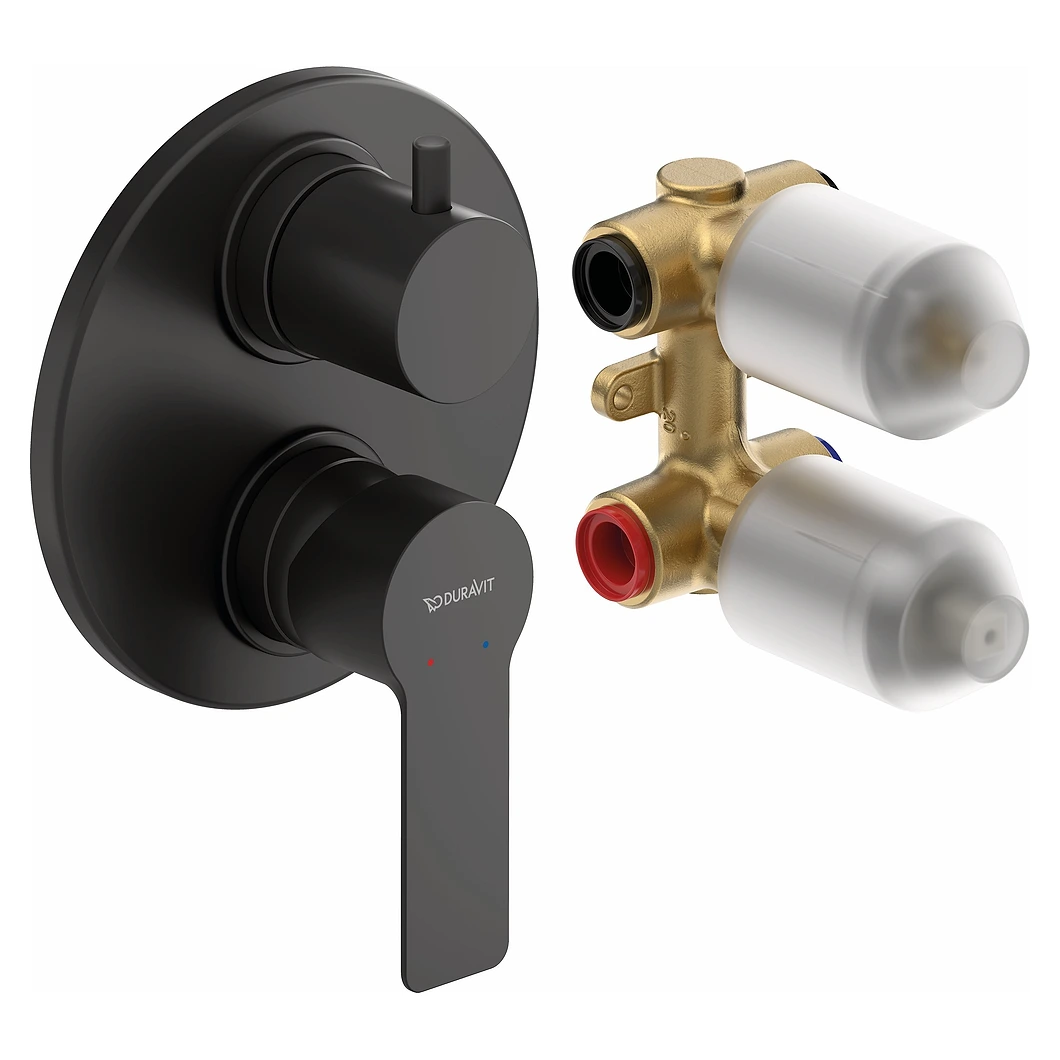 Duravit D-Code Mat Siyah Ankastre Duş Bataryası