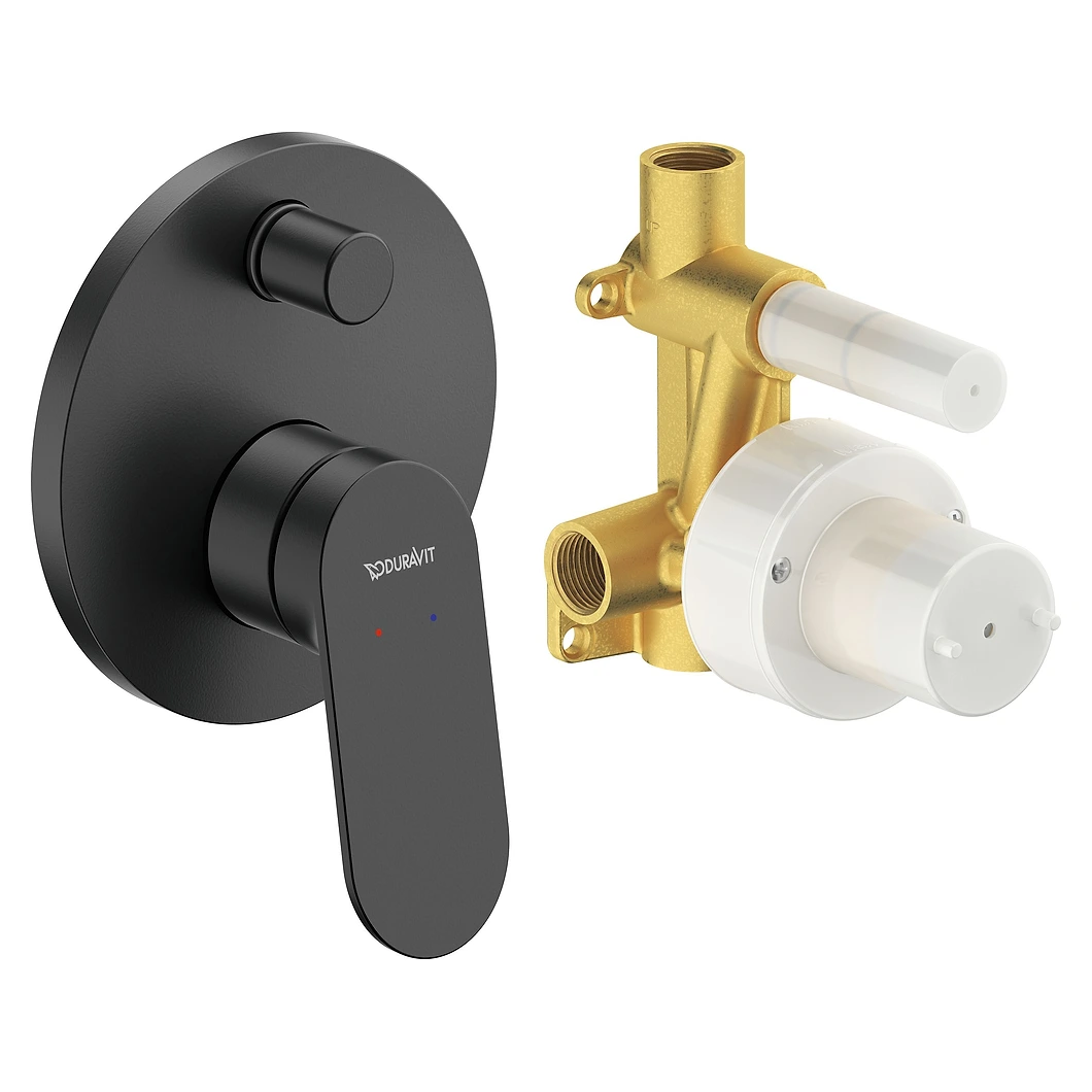 Duravit Wave Mat Siyah Ankastre Duş Bataryası