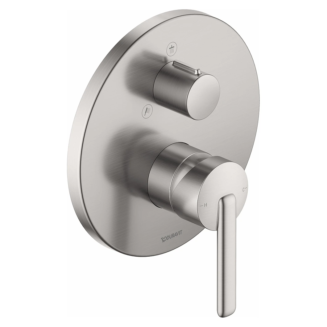 Duravit Balcoon Çift Çıkışlı Paslanmaz Çelik Ankastre Duş Bataryası