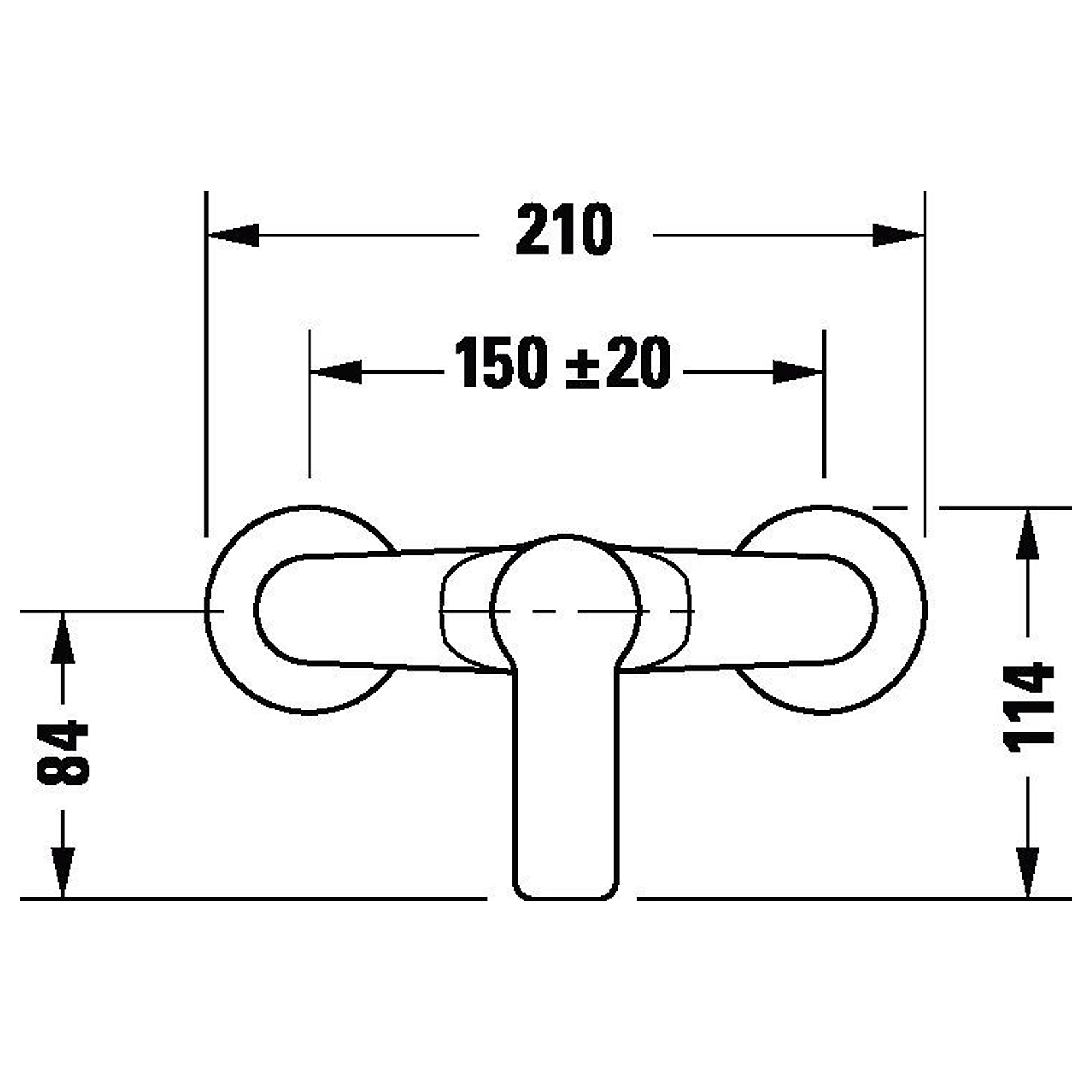 Duravit D-Code Mat Siyah Duş Bataryası 2
