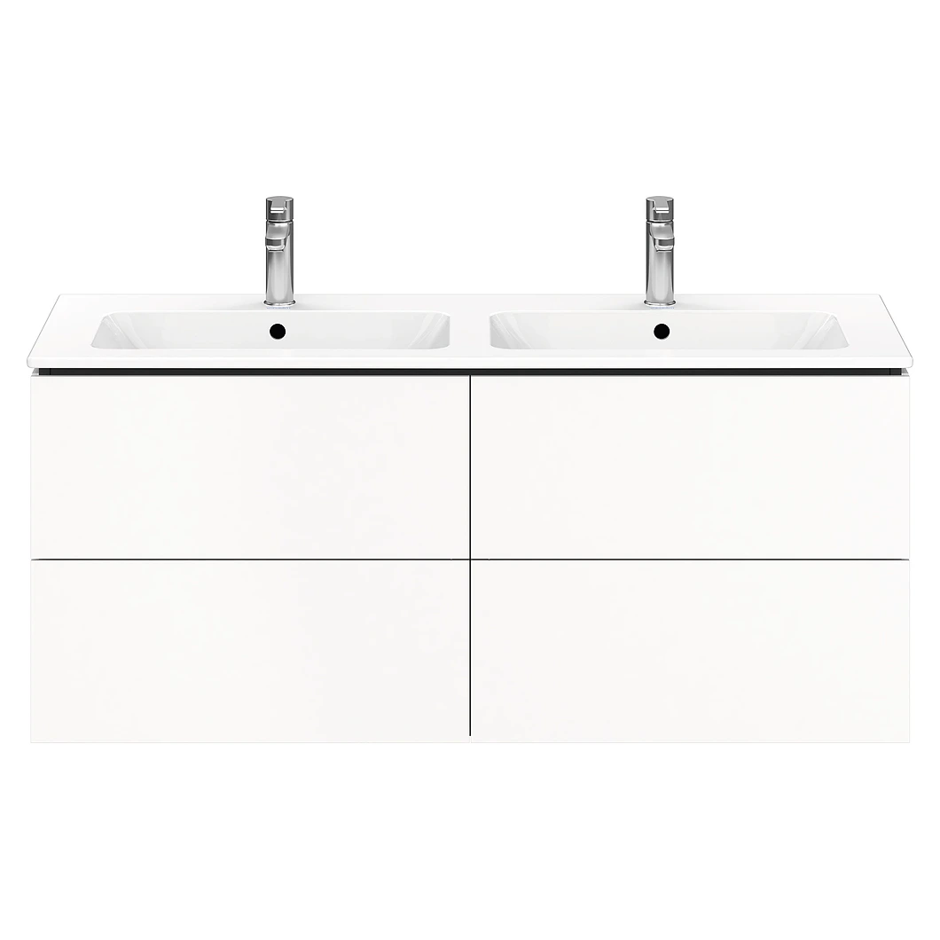 Duravit L-Cube 130 Cm Mat Beyaz Dört Çekmeceli Lavabo Dolabı