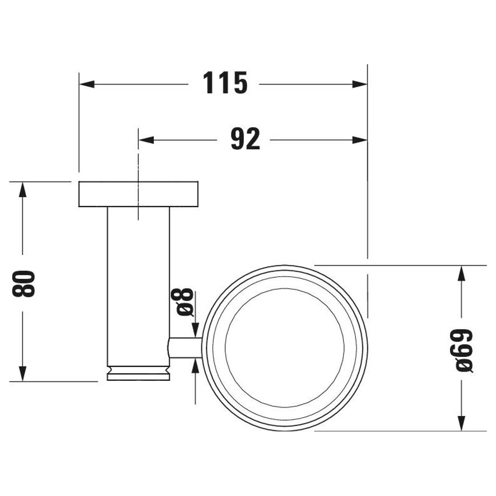 Duravit D-Code Krom Diş Fırçalığı 2