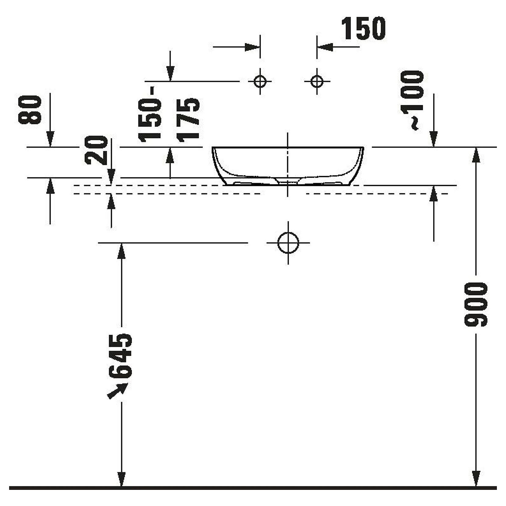 Duravit Sivida 40 Cm Mat Beyaz Armatür Deliksiz Çanak Lavabo 2