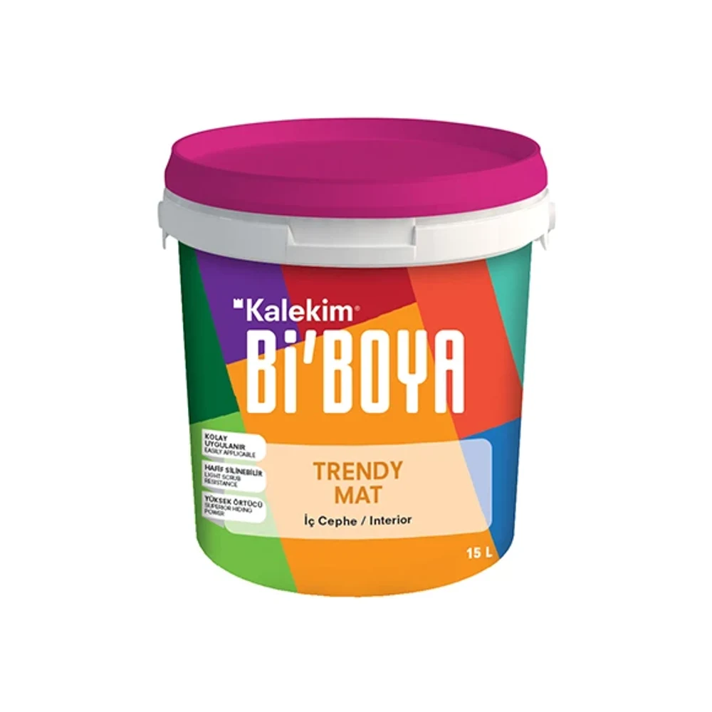 Bi'Boya Trendy Mat Beyaz 7,5 Lt İç Cephe Boyası