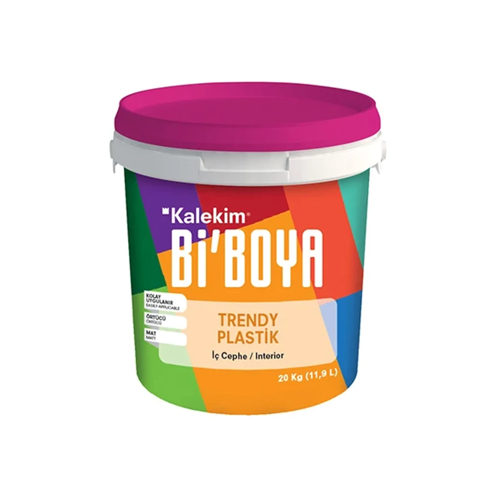 Bi'Boya Trendy Plastik Beyaz 3,5 Kg İç Cephe Boyası