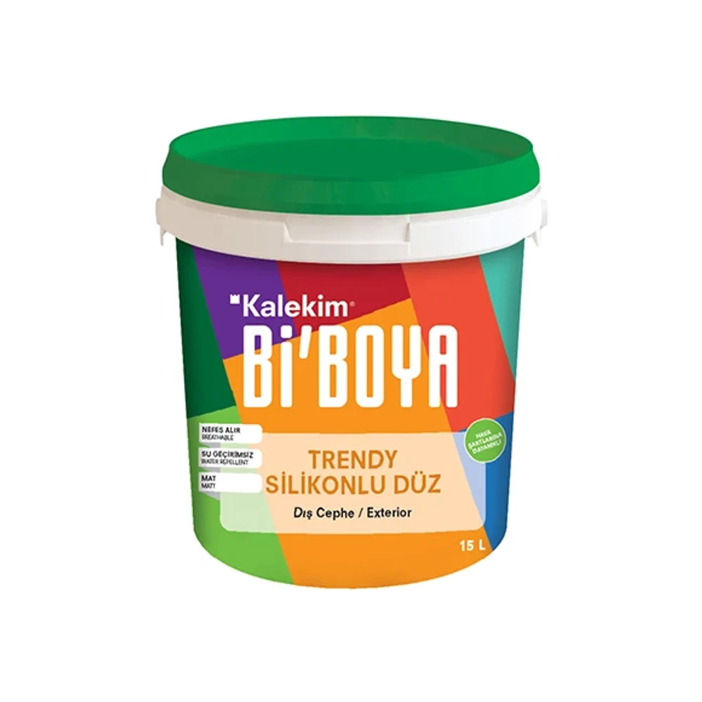 Bi'Boya Trendy Silikonlu Düz Beyaz 2,5 Lt Dış Cephe Boyası