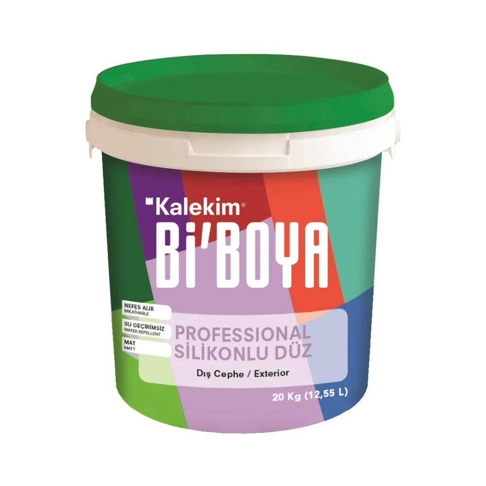 Bi'Boya Professional Silikonlu Düz Beyaz 20 Kg Cephe Boyası