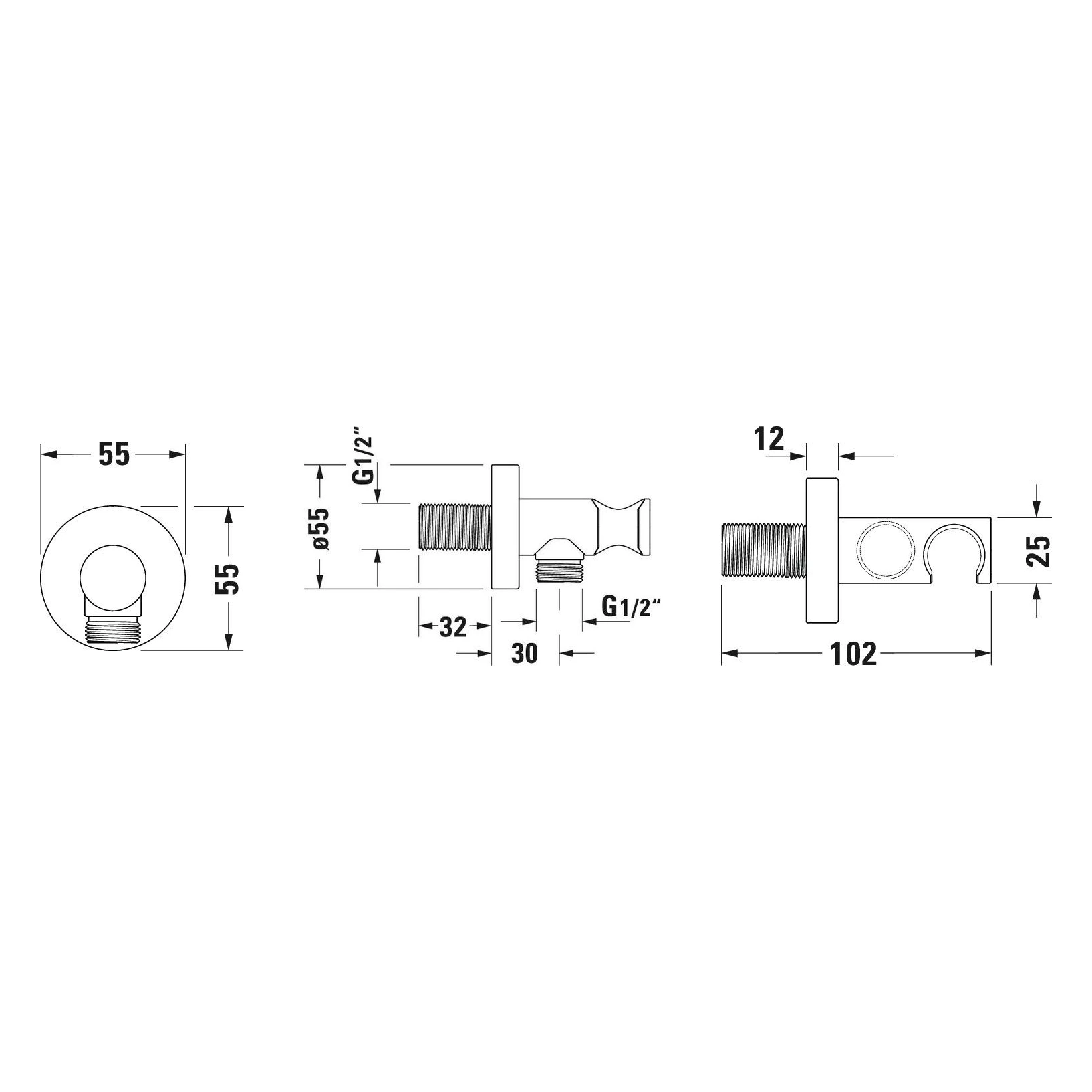 Duravit Yuvarlak Askılı El Duşu Çıkışı 2