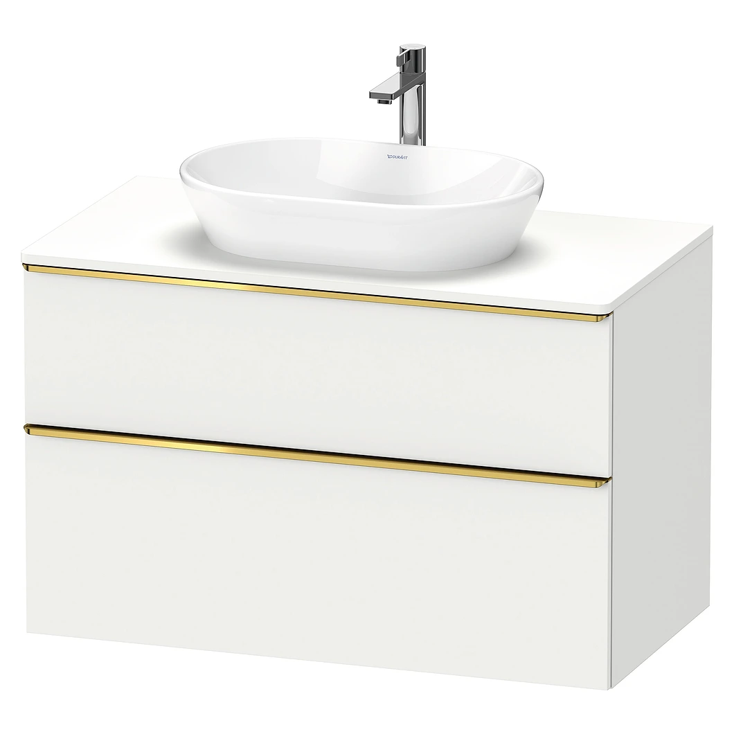 Duravit D-Neo 100 Cm Mat Beyaz Altın Kulplu Lavabo Dolabı