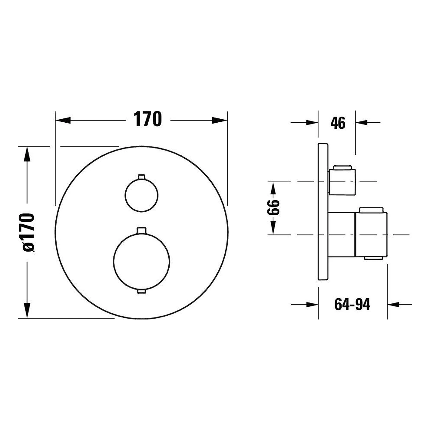 Duravit 1 Çıkışlı Bronz Termostatik Ankastre Batarya 2