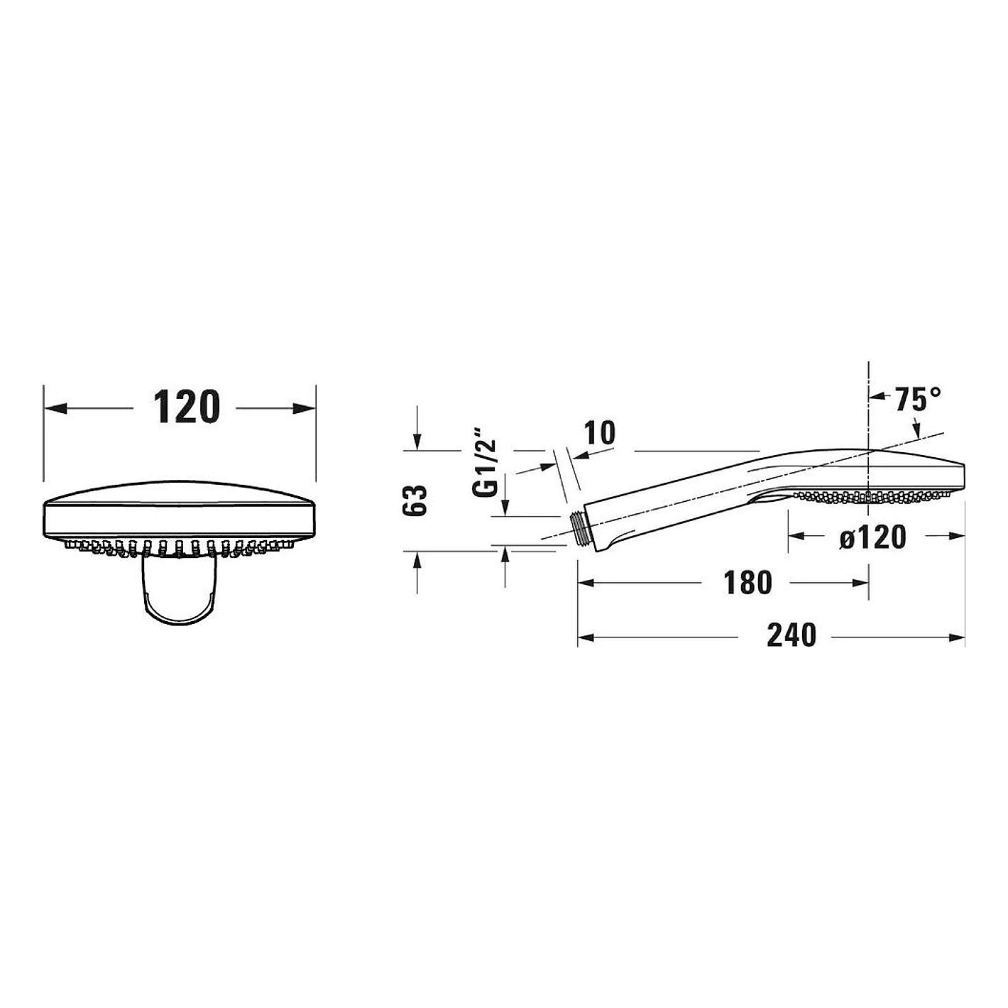 Duravit 240 Mm 3 Fonksiyonlu Su Tasarruflu Çelik El Duşu 2
