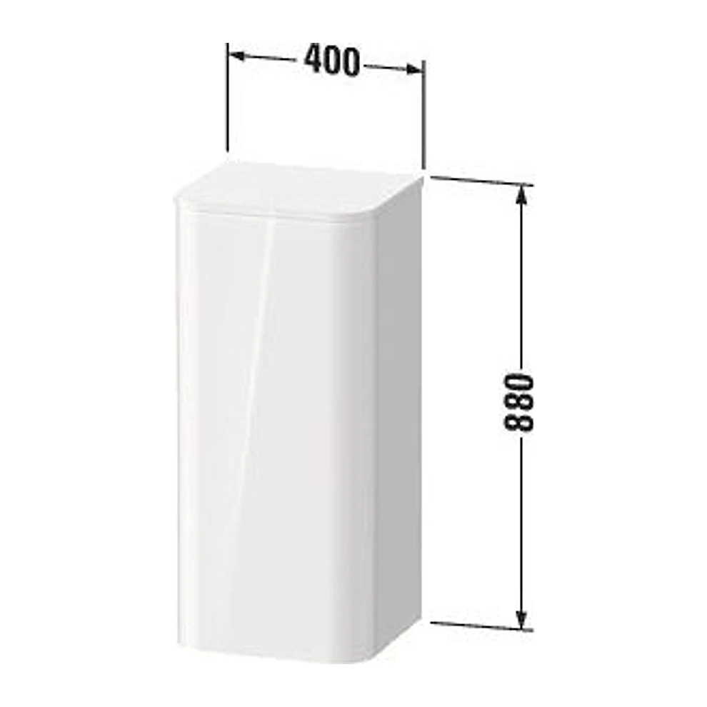 Duravit Happy D.2 40 Cm Mat Ceviz Bas-Aç Kısa Boy Dolabı 2