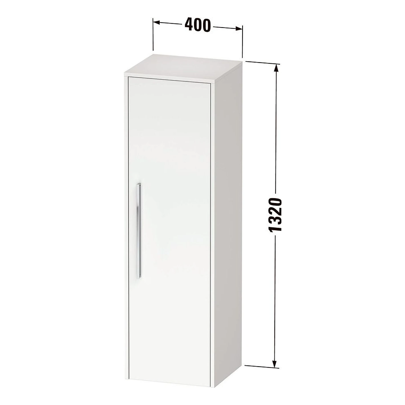 Duravit D-Code 40 Cm Mat Fiyort Yeşili Sağ Kısa Boy Dolabı 2