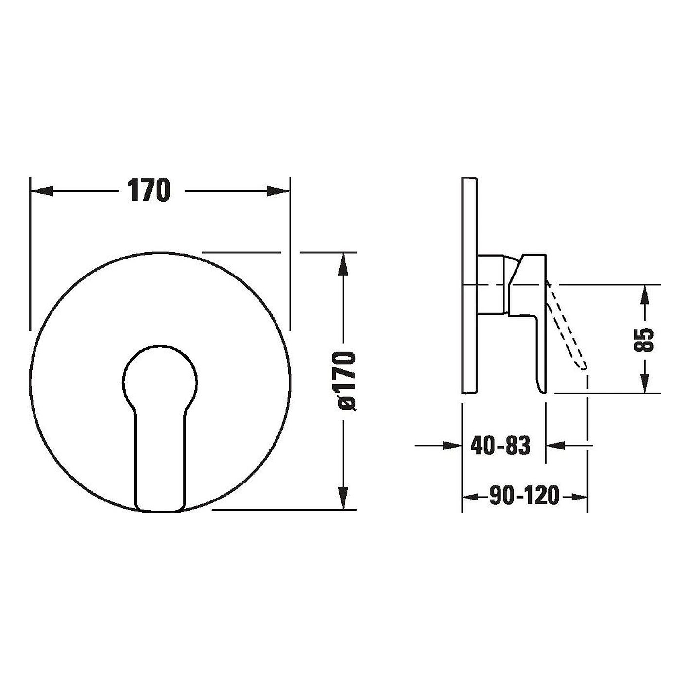 Duravit D-Code 1 Çıkışlı Ankastre Duş Bataryası 2