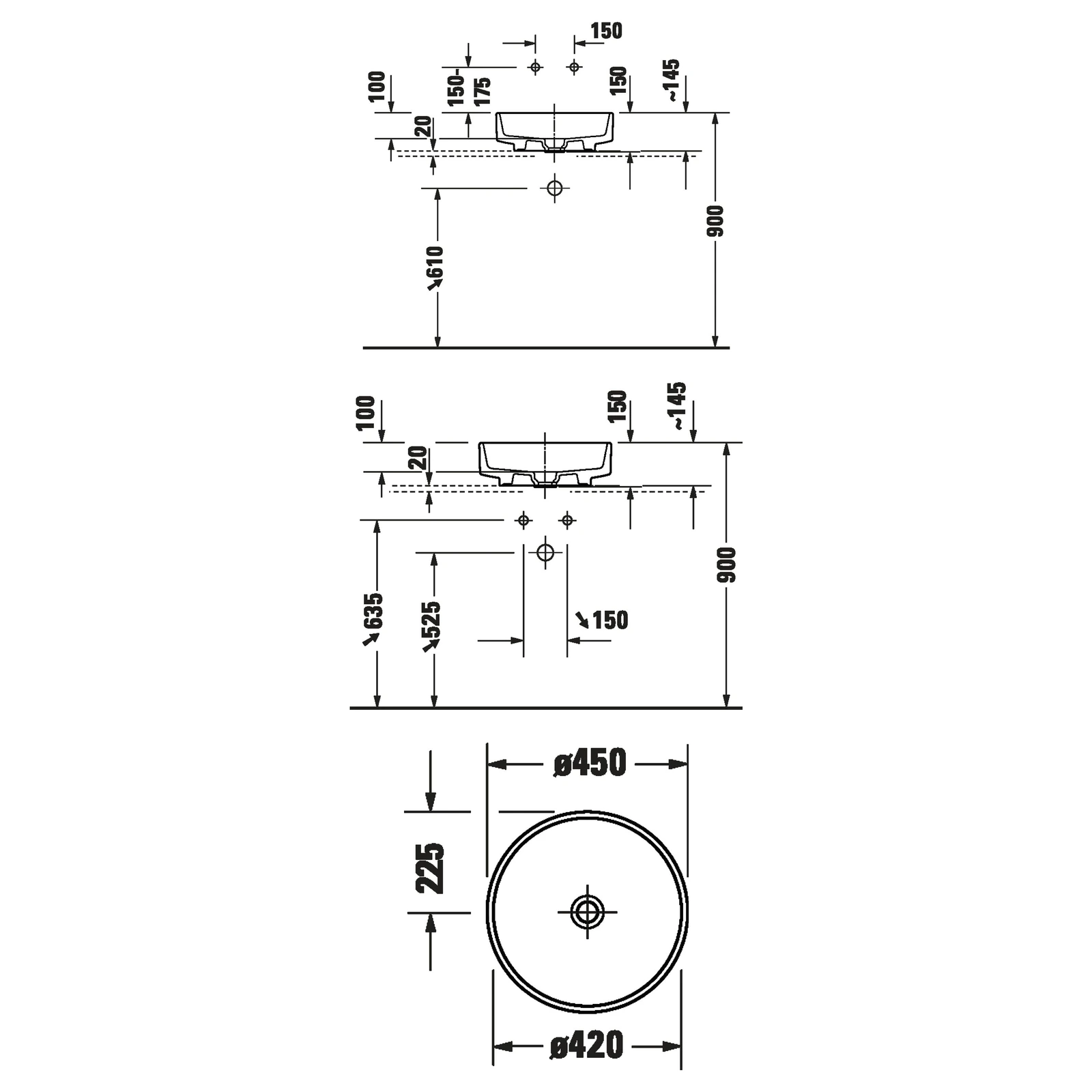 Duravit Balcoon 45 Cm Mat Kil Terra Deliksiz Çanak Lavabo 2
