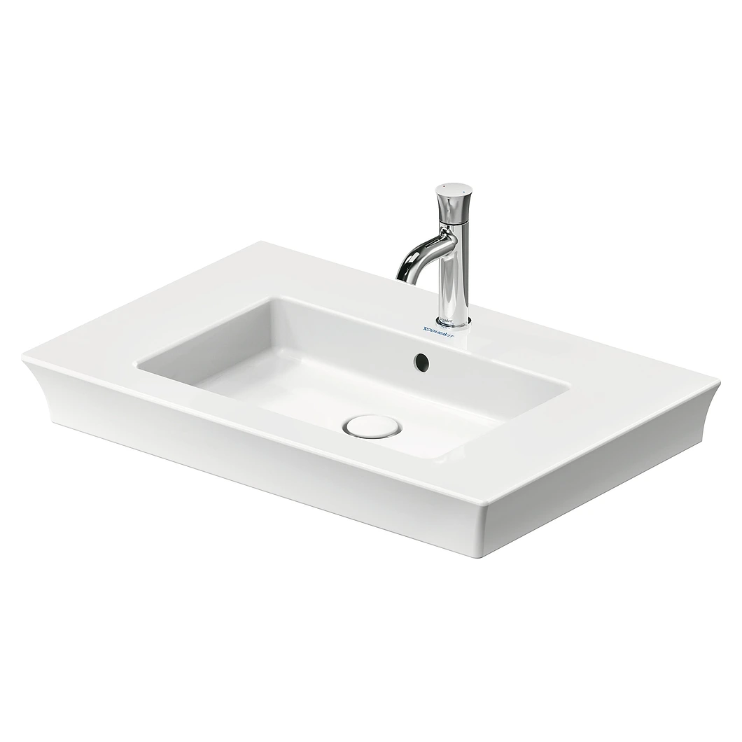 Duravit White Tulip 75 Cm Beyaz Etajerli Lavabo