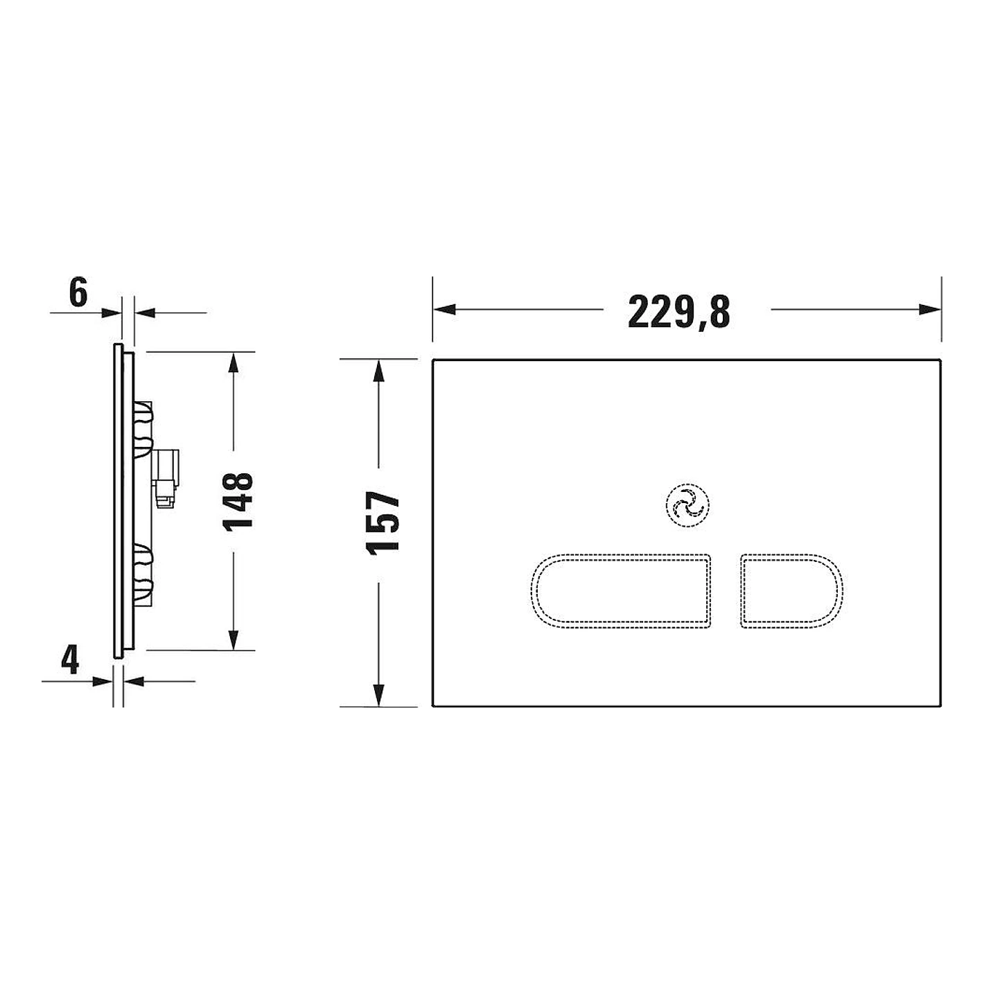 Duravit DuraSystem A2 Beyaz Cam Elektronik Kumanda Paneli 2
