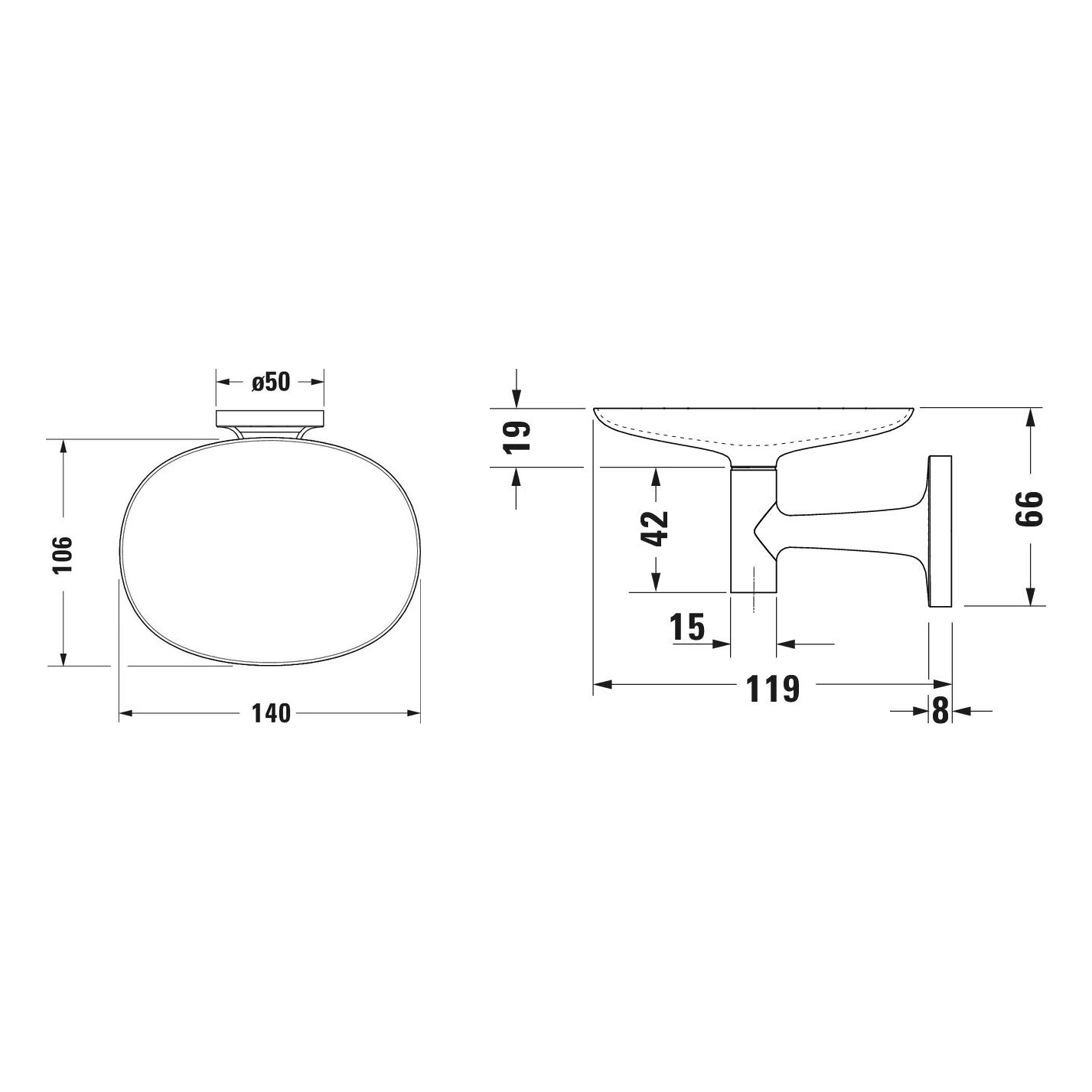 Duravit Starck T Krom Cam Sabunluk 2