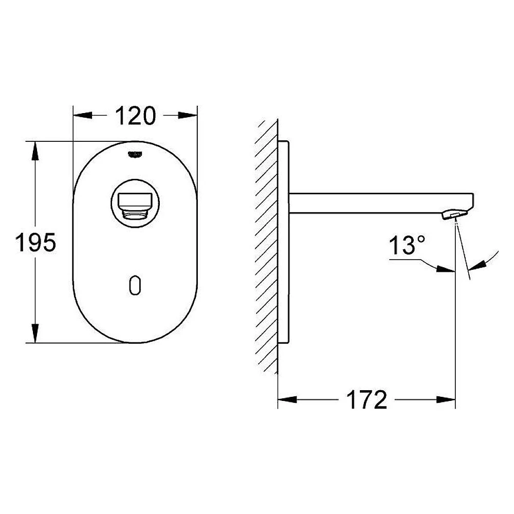 Grohe Eurosmart CE Fotoselli Ankastre Lavabo Bataryası 2