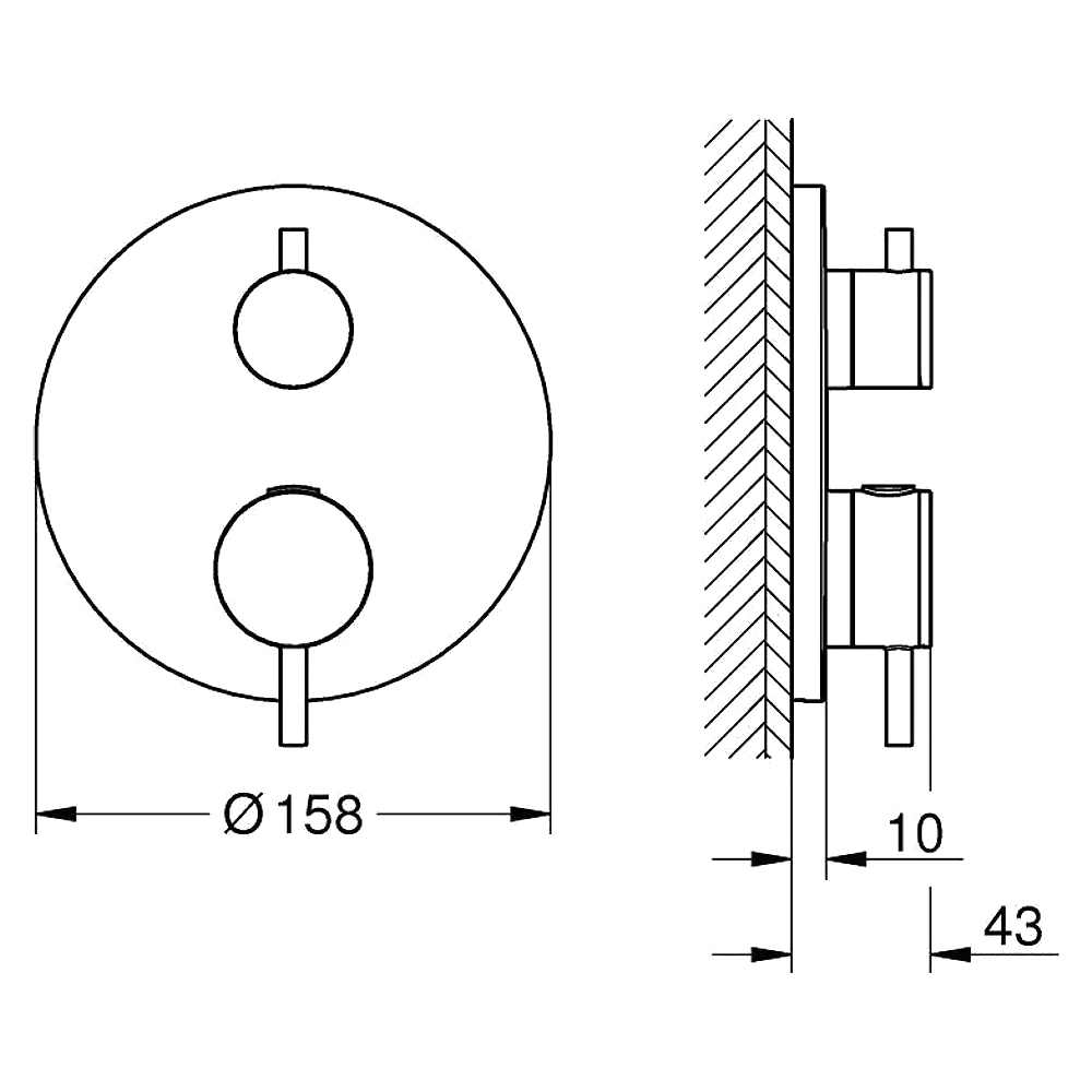 Grohe Atrio Fırçalanmış Bronz Termostatik Küvet Bataryası 2