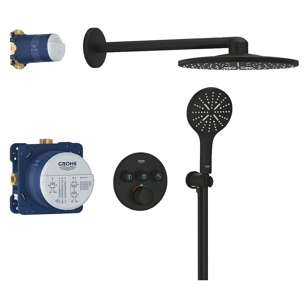 Grohe SmartControl Phantom Siyah 31 Cm Ankastre Duş Sistemi