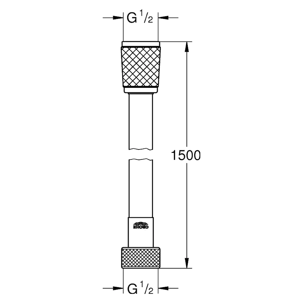 Grohe Rotaflex Krom 150 Cm Duş Hortumu 2