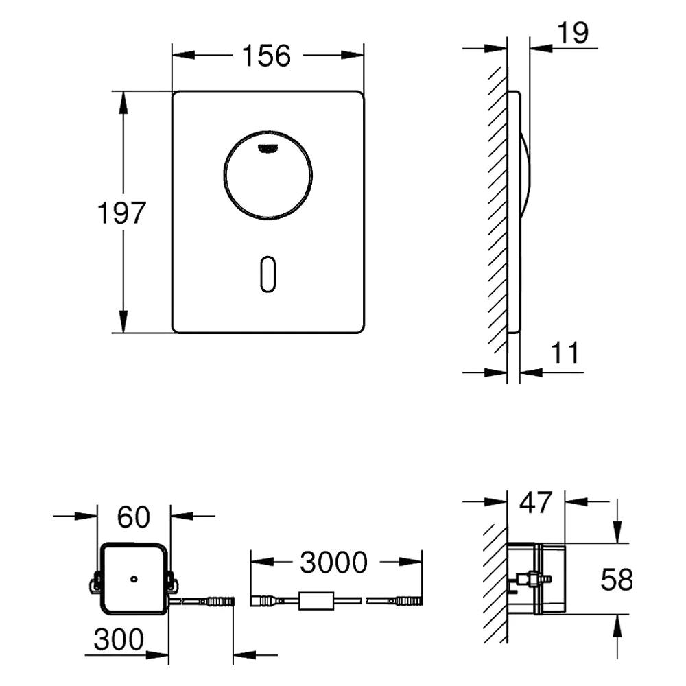 Grohe Tectron Skate Krom Fotoselli WC Kumanda Paneli 2