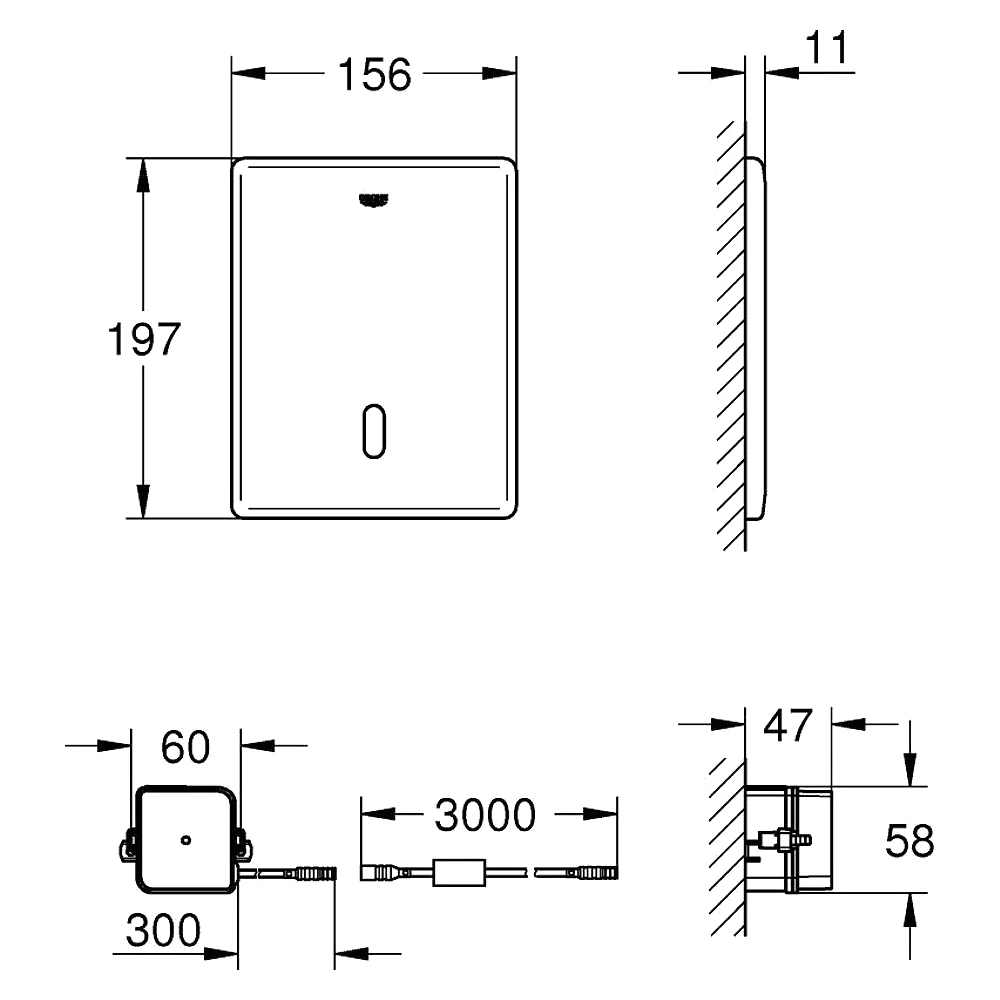 Grohe Tectron Skate Çelik Fotoselli Elektronik Kapak 2
