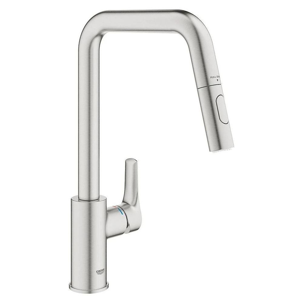 Grohe Eurosmart Çelik 2 Akışlı Yüksek Eviye Bataryası