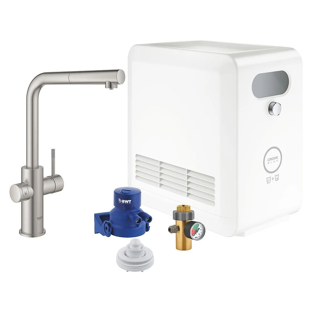 Grohe Blue Professional Çelik Filtreli Eviye Bataryası