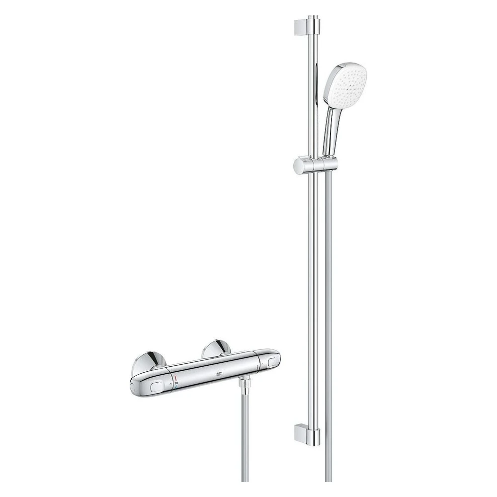 Grohe Grohtherm 1000 Krom Termostatik Duş Bataryası Seti