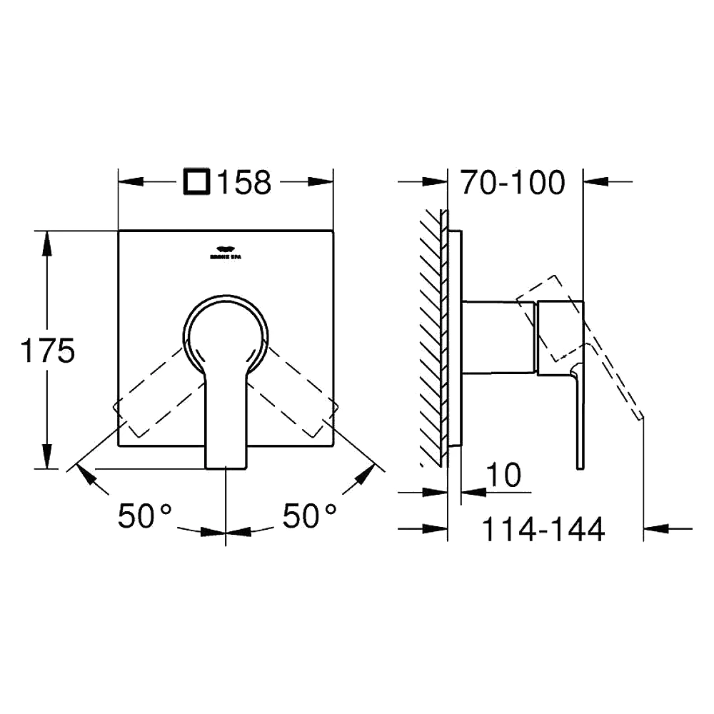 Grohe Allure Çelik Ankastre Duş Bataryası 2