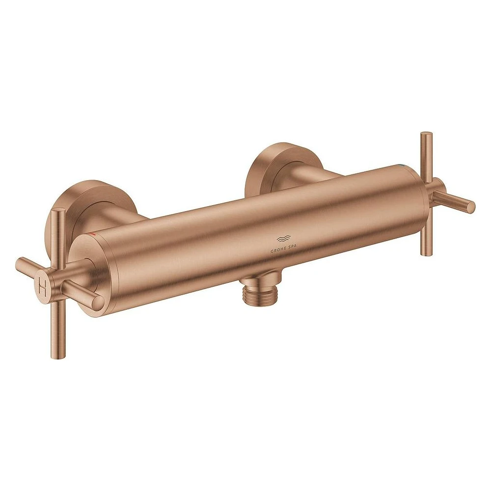 Grohe Atrio Fırçalı Bronz Çift Volanlı Duş Bataryası