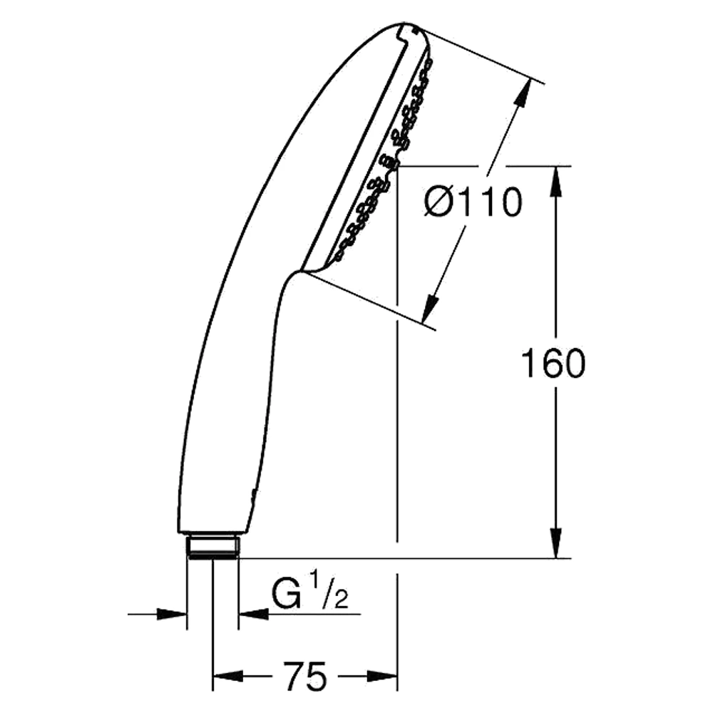 Grohe Tempesta Krom 1 Akışlı El Duşu 2