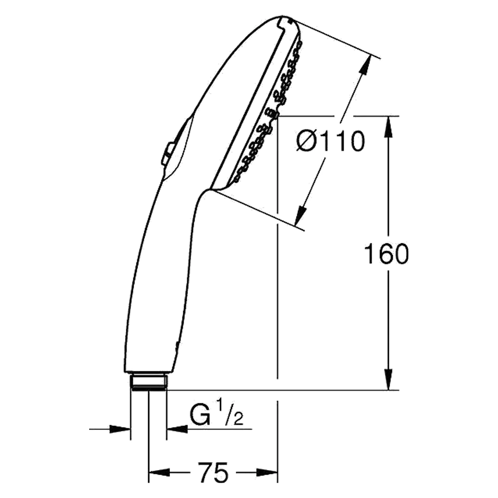 Grohe Tempesta 110 Siyah 2 Akışlı El Duşu 2