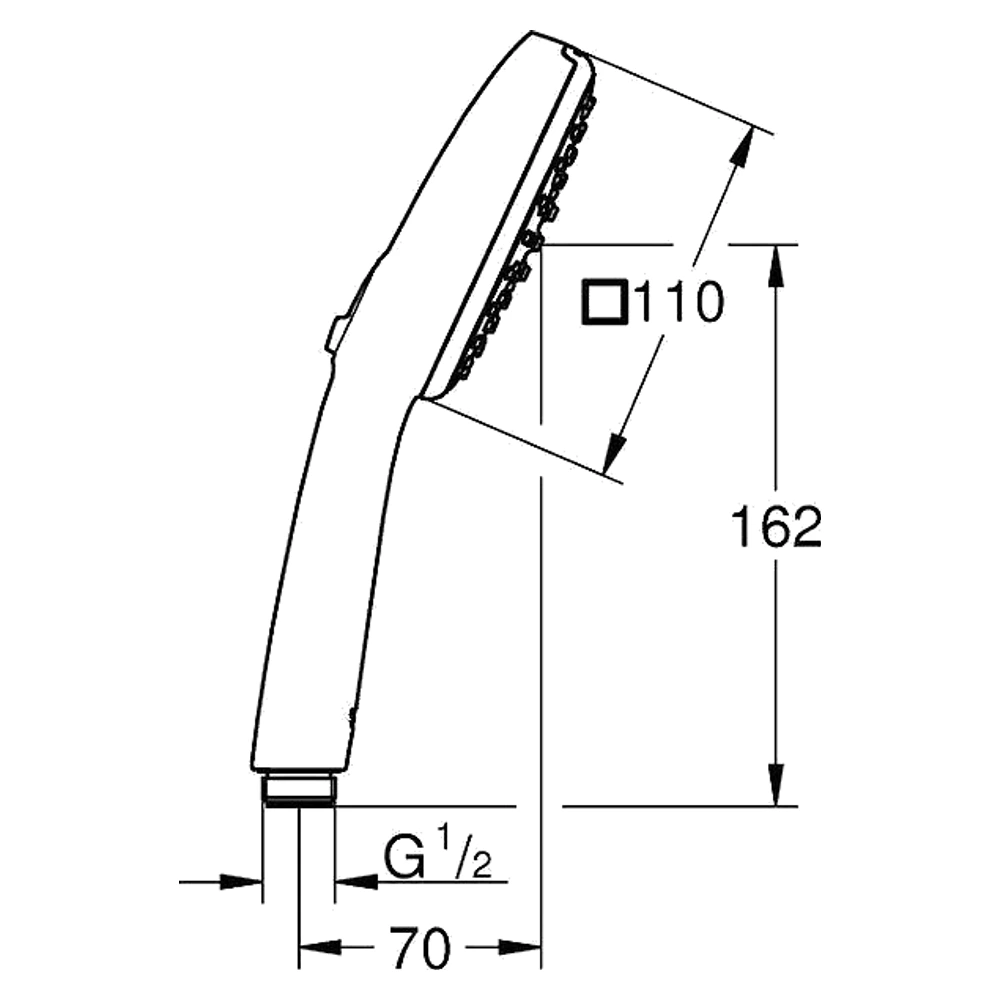 Grohe Tempesta Cube 110 Siyah 2 Akışlı El Duşu 2