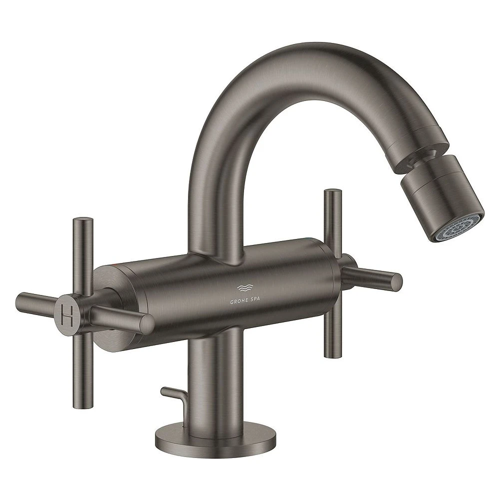 Grohe Atrio Fırçalı Antrasit Çift Kumandalı Bide Bataryası